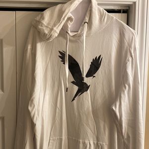 Teen American Eagle white,super soft light weight hoodie. Size M.Only worn once.